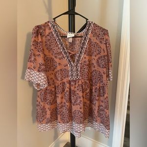 Knox Rose Boho Top Size L